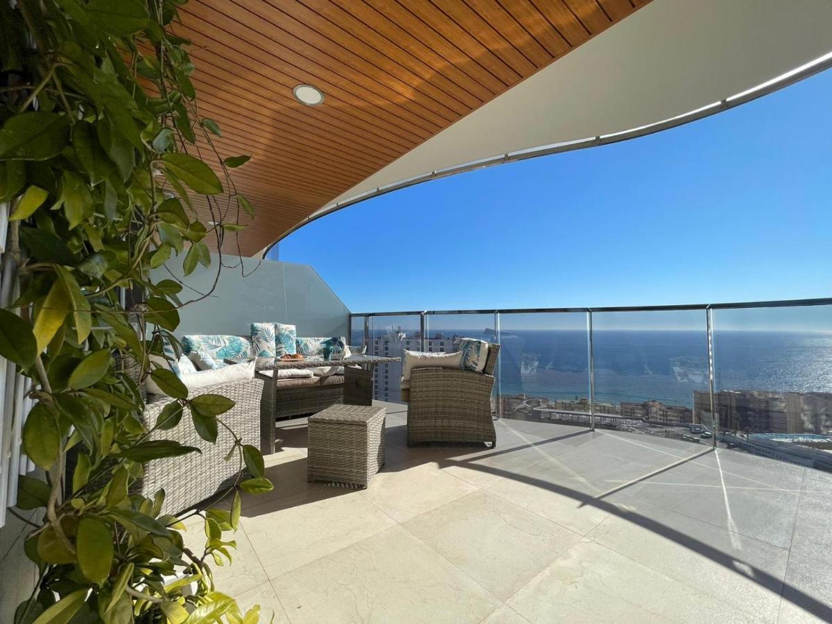 Апартаменты Sunset Waves Benidorm Julieta Vistas Al Mar Premium 200 Mt2 Con Jacuzzi En Terraza Экстерьер фото